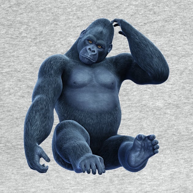 Gorilla Ape Sitting by freestyle_T33S